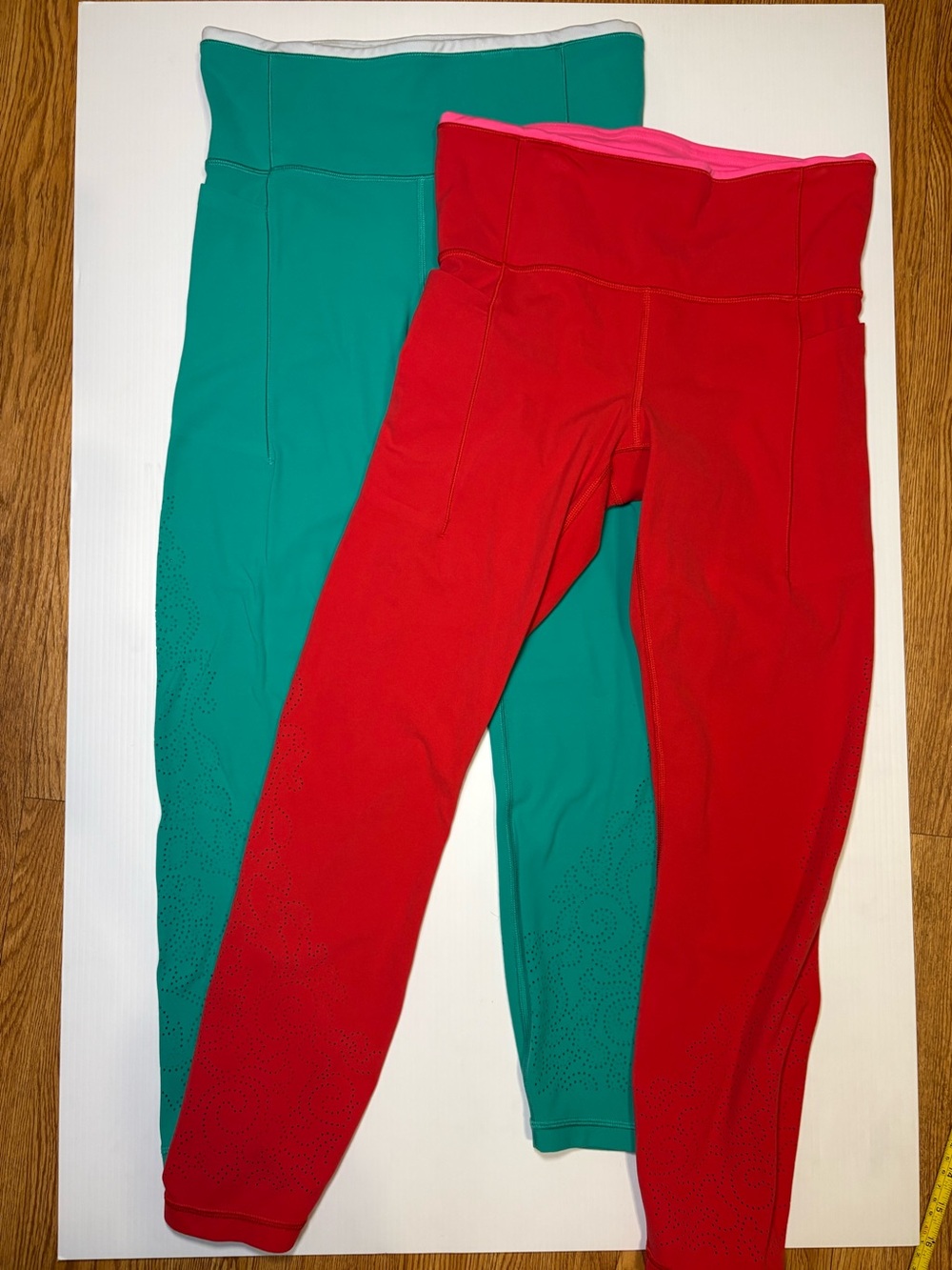 2 pairs Athleta Laser cut Leggings